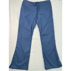 FSH Women's Blue Scrub Pants Medical Nurse Dental Vet Size LT